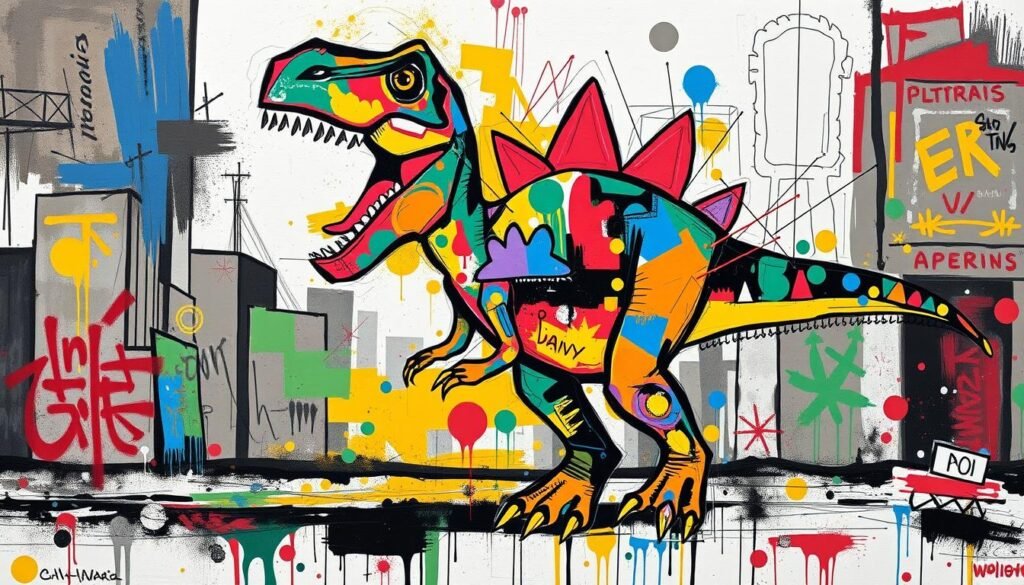 basquiat dinosaur artwork