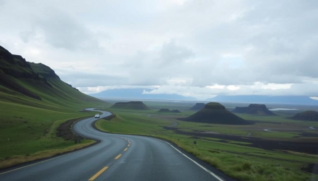 driving from Reykjavik to golden circle